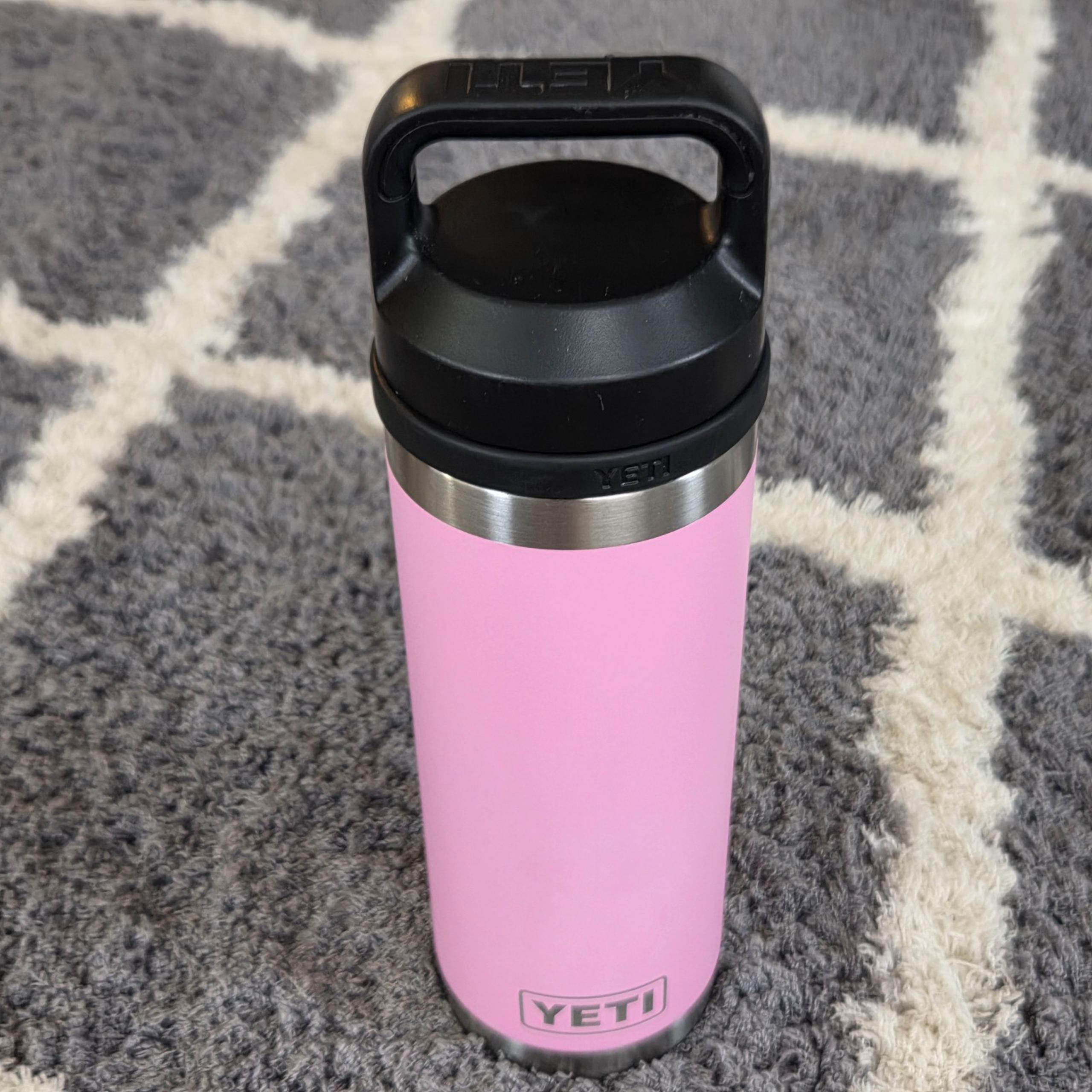 YETI Rambler 18oz  Bottle POWER PINK With Chug Mug Cap -Limited Edition