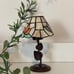 Vintage stained glass tulip fairy lamp