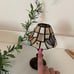 Vintage stained glass tulip fairy lamp