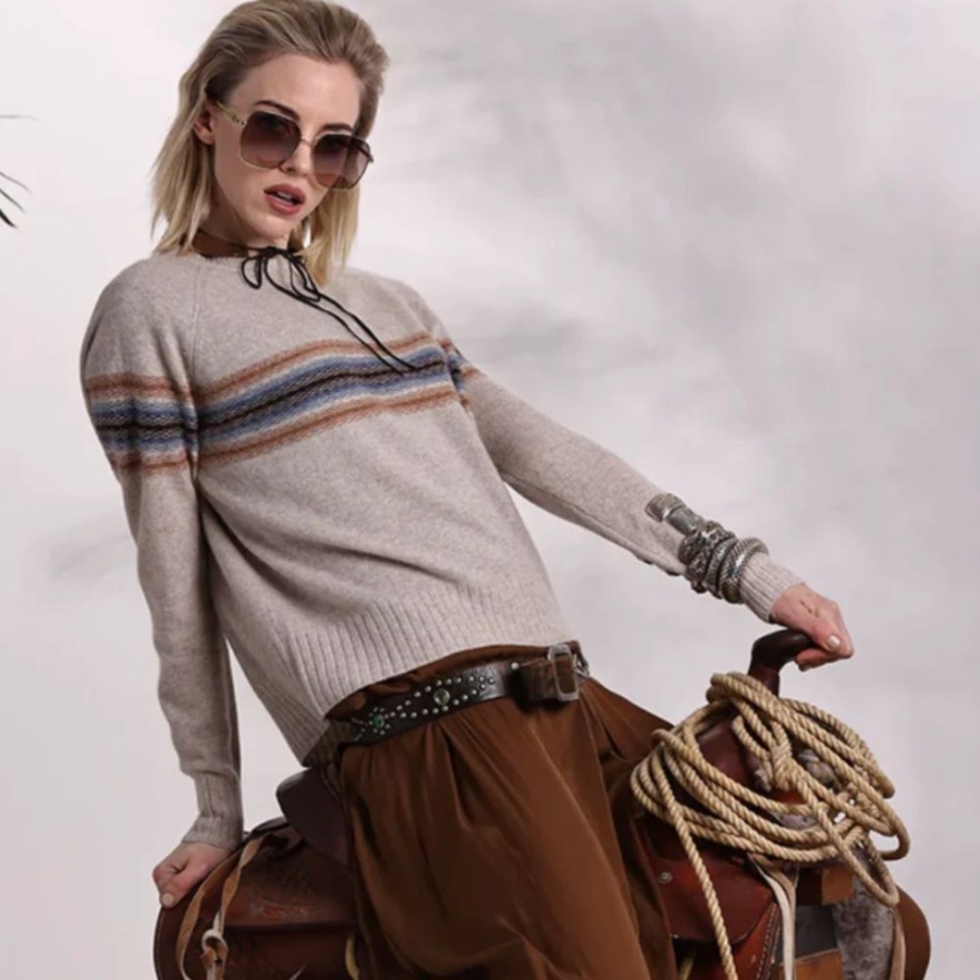 Nwt Anthropologie 100% Cashmere Minnie Rose Striped Sweater