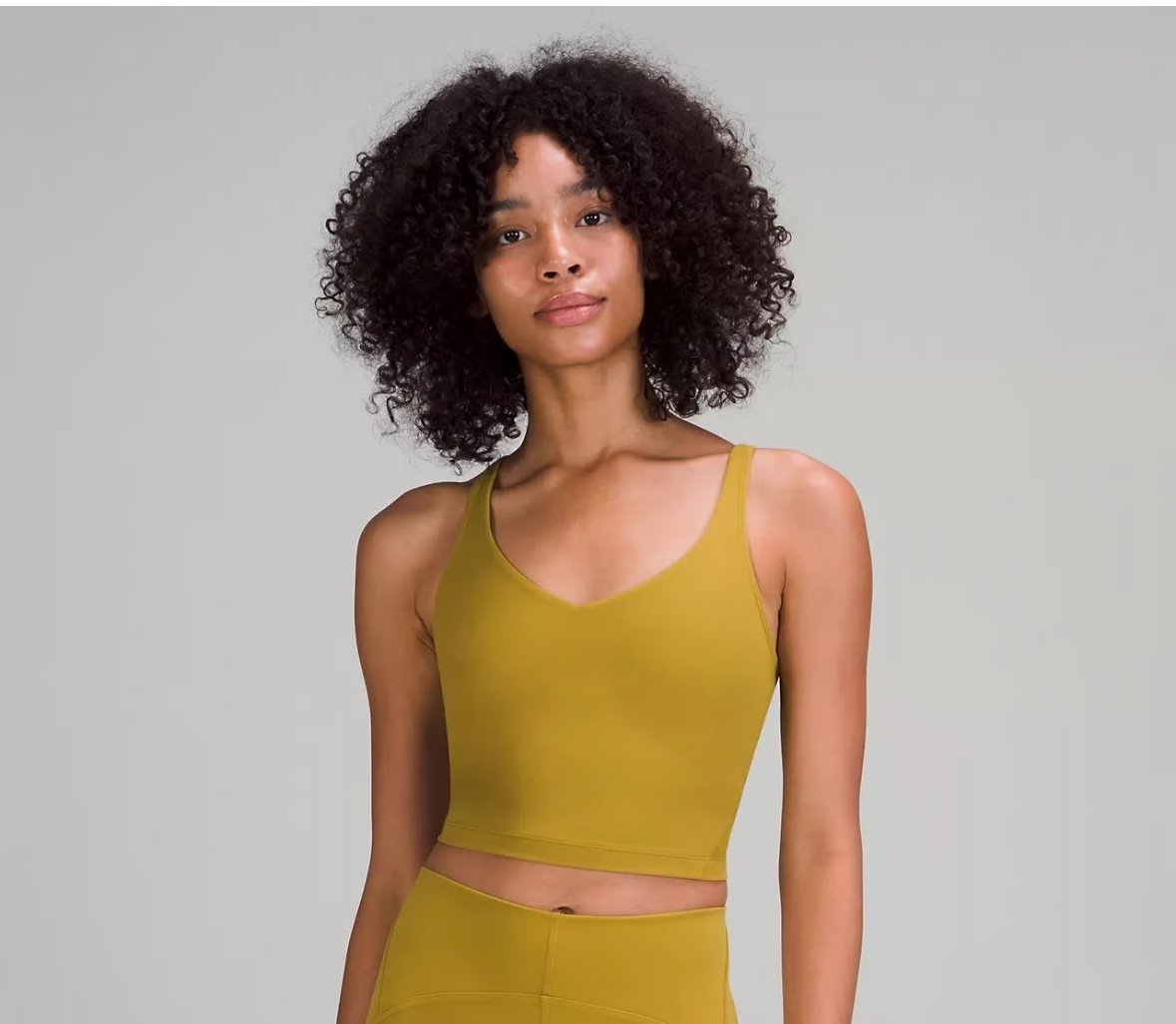 Lululemon Align Cropped Nulu Tank in Auric Gold Size 4