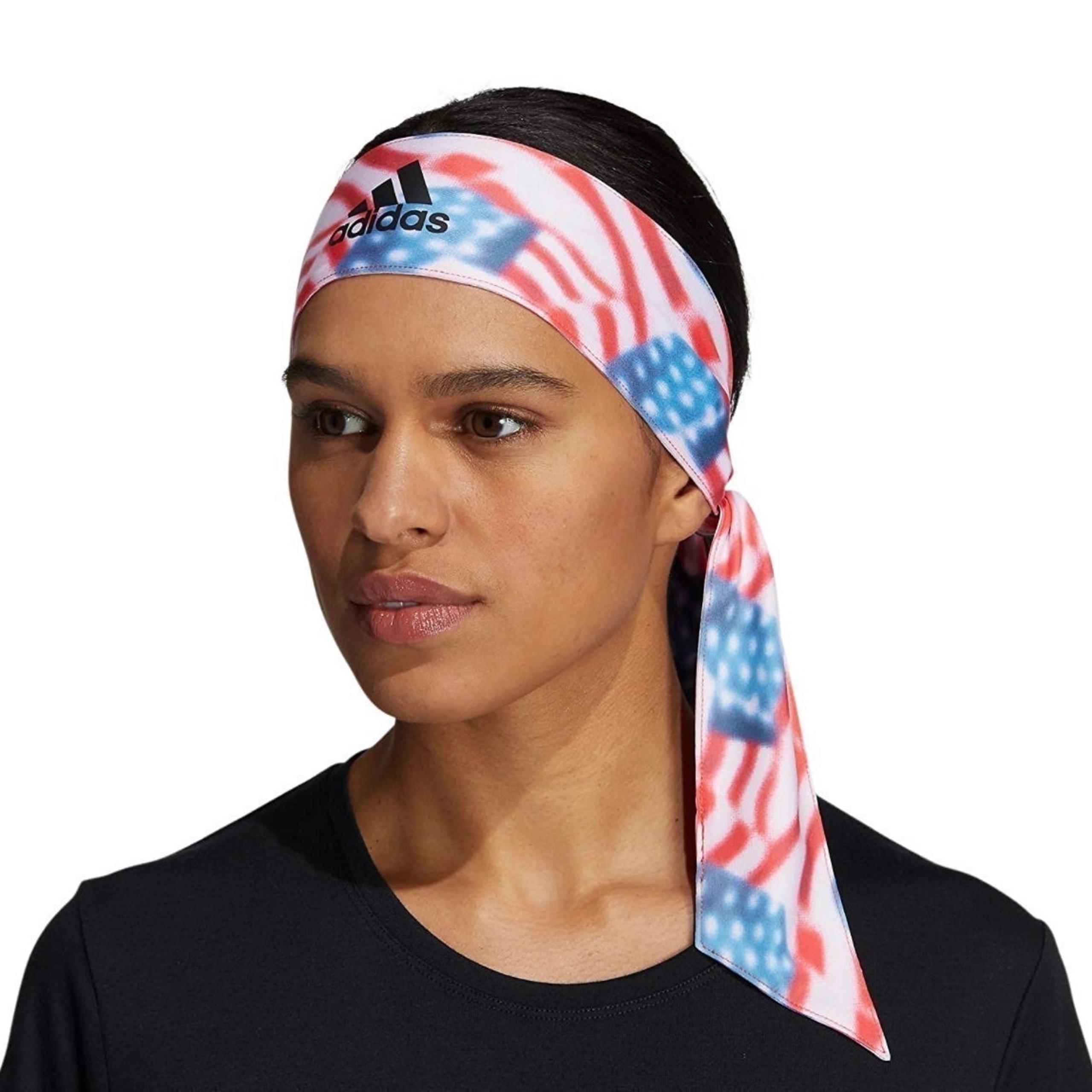 MSRP $28 | adidas | Alphaskin Tie Hair Headband “Americana” Red/White/Blue OS