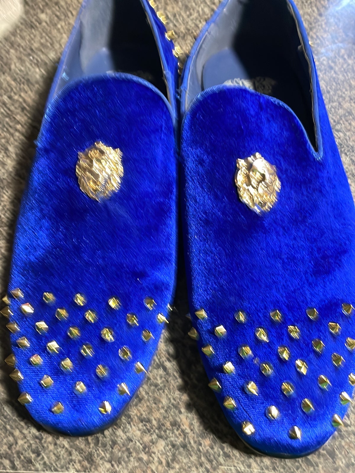ROYAL SPIKED BLUE DRESS SHOES