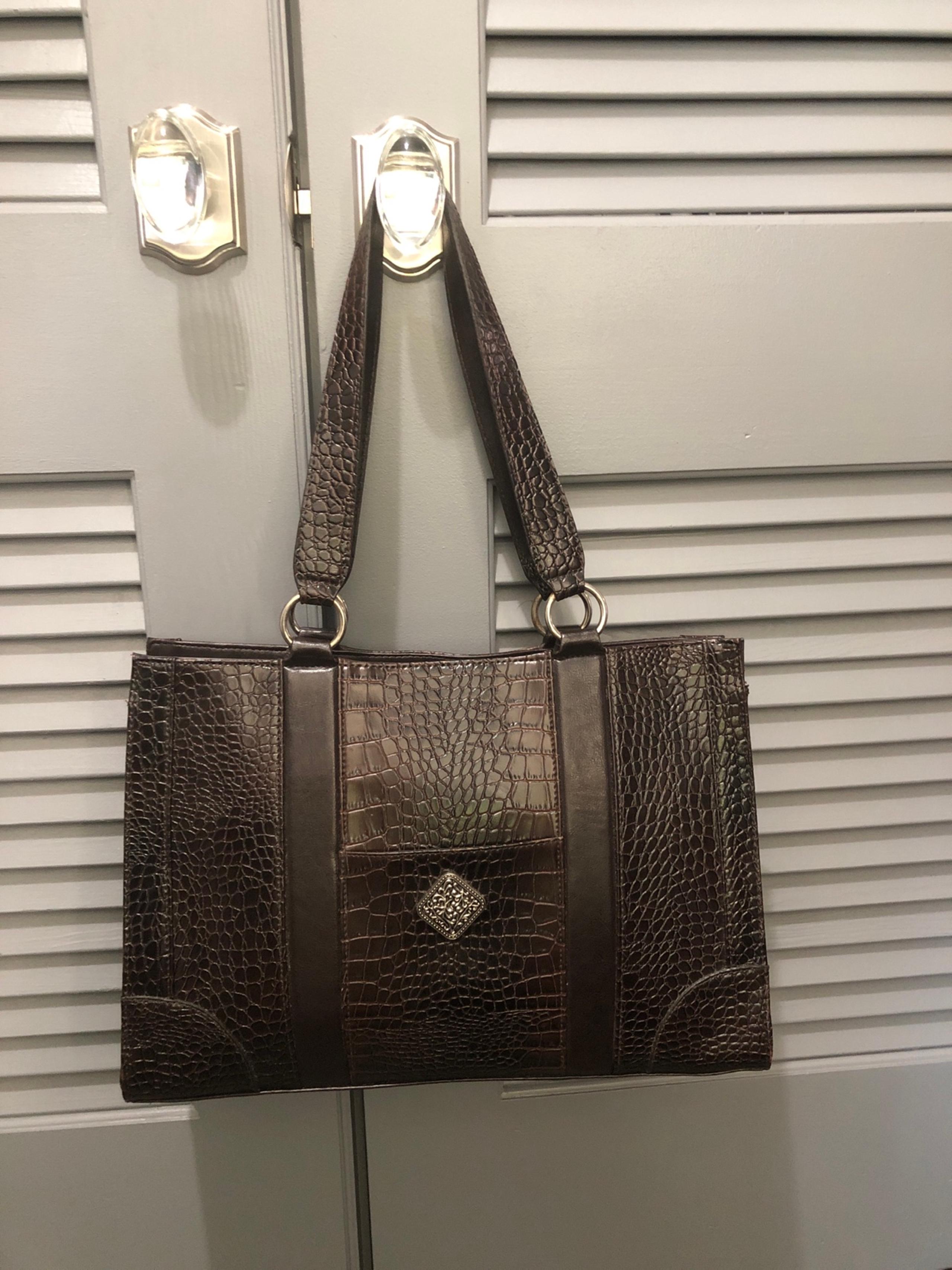 Coldwater Creek Dark Brown Shoulder Bag Purse Tote