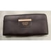 Guess Women's Clutch Zip-Around Black Pebbled Wallet