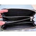 Guess Women's Clutch Zip-Around Black Pebbled Wallet