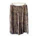 Vintage Rodier Womens Size M Brown Printed Pleated Skirt Set