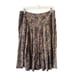 Vintage Rodier Womens Size M Brown Printed Pleated Skirt Set