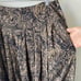 Vintage Rodier Womens Size M Brown Printed Pleated Skirt Set