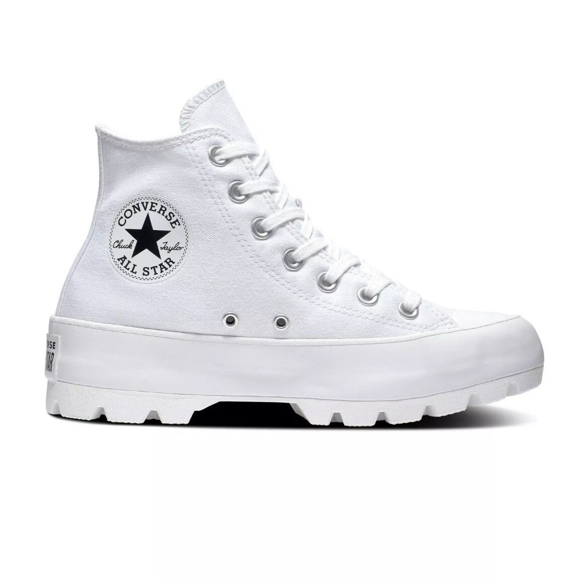Converse Chuck Taylor All Star Hi Lugged High Top Shoes White Women's Sz 10