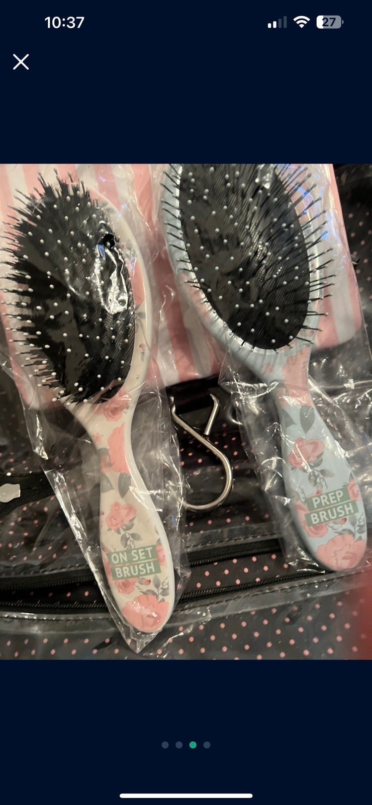 New! Beachwaver Co Hair brushes floral 2-sets: 1-on-set prep1–Prep sealed
