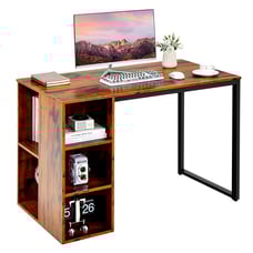 Home Office Computer Desk Laptop Table Writing Workstation w/ 5 Cubbies Rustic
