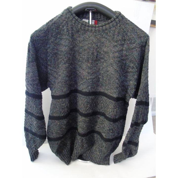 Vintage Men’s Designer Sweater COLORE COLLEZIONE PERTE M Italy Gray Muted Colors
