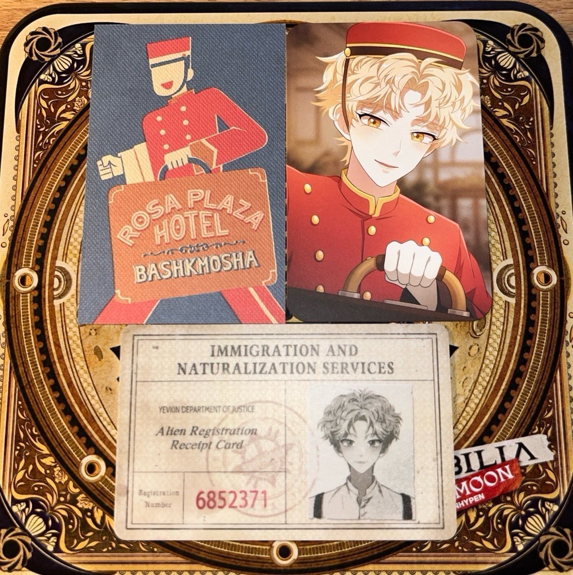 Enhypen memorabilia dark moon special album card and ID set