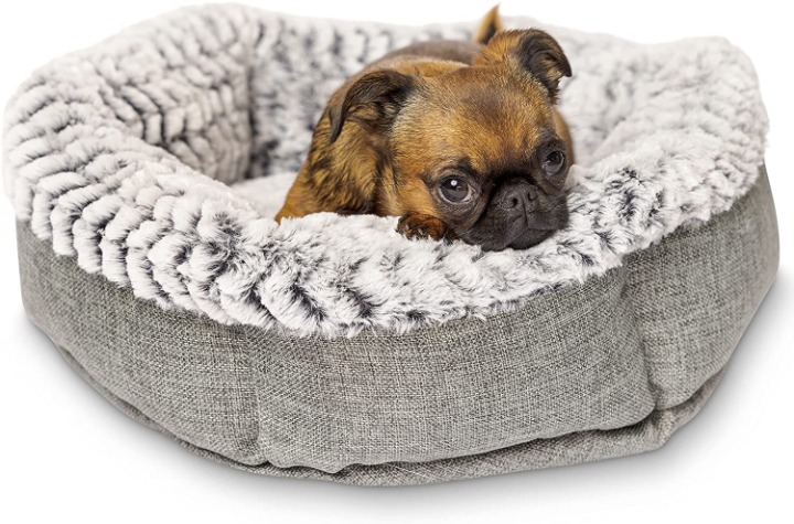 Round Dog Bed for Small Dogs - Cat Bed