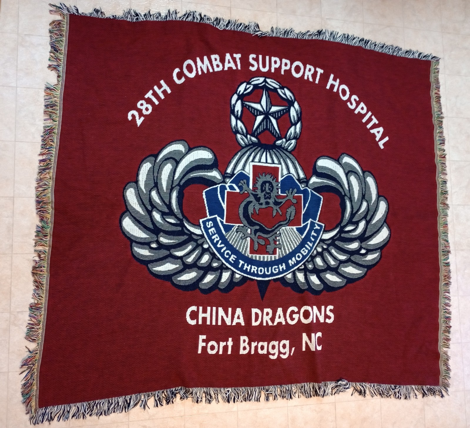 28th Combat Support Hospital Woven Blanket