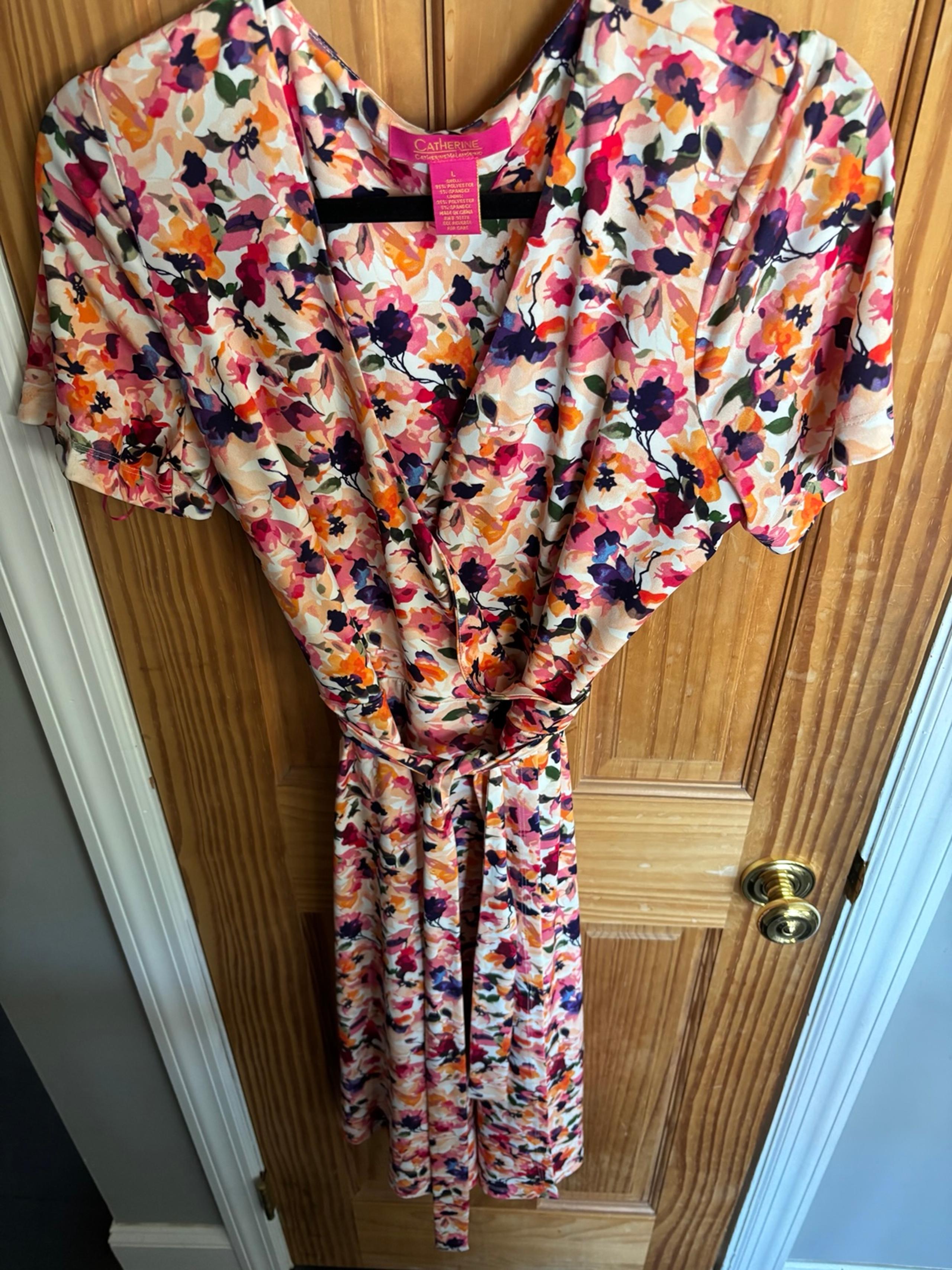 Catherine Malandrino Taral Faux Wrap Floral dress (L)