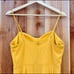 Golden Mustard Pleated Sweetheart Bustier Chiffon Maxi Dress