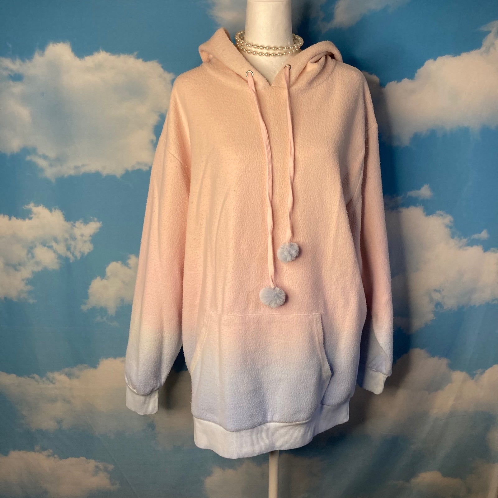 NWOT Sugar Thrillz Ombré Sherpa Hoodie