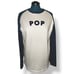 Pop Trading company Unisex Long Sleeved Blue & White Henley Tee Medium