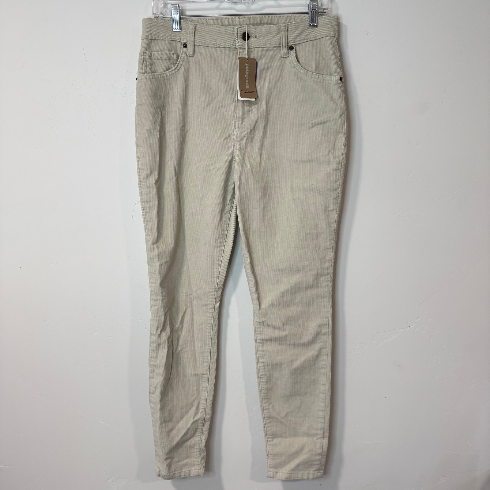Patagonia Women's Organic Cotton Everyday Cords Pants Corduroy Cream 30 NEW
