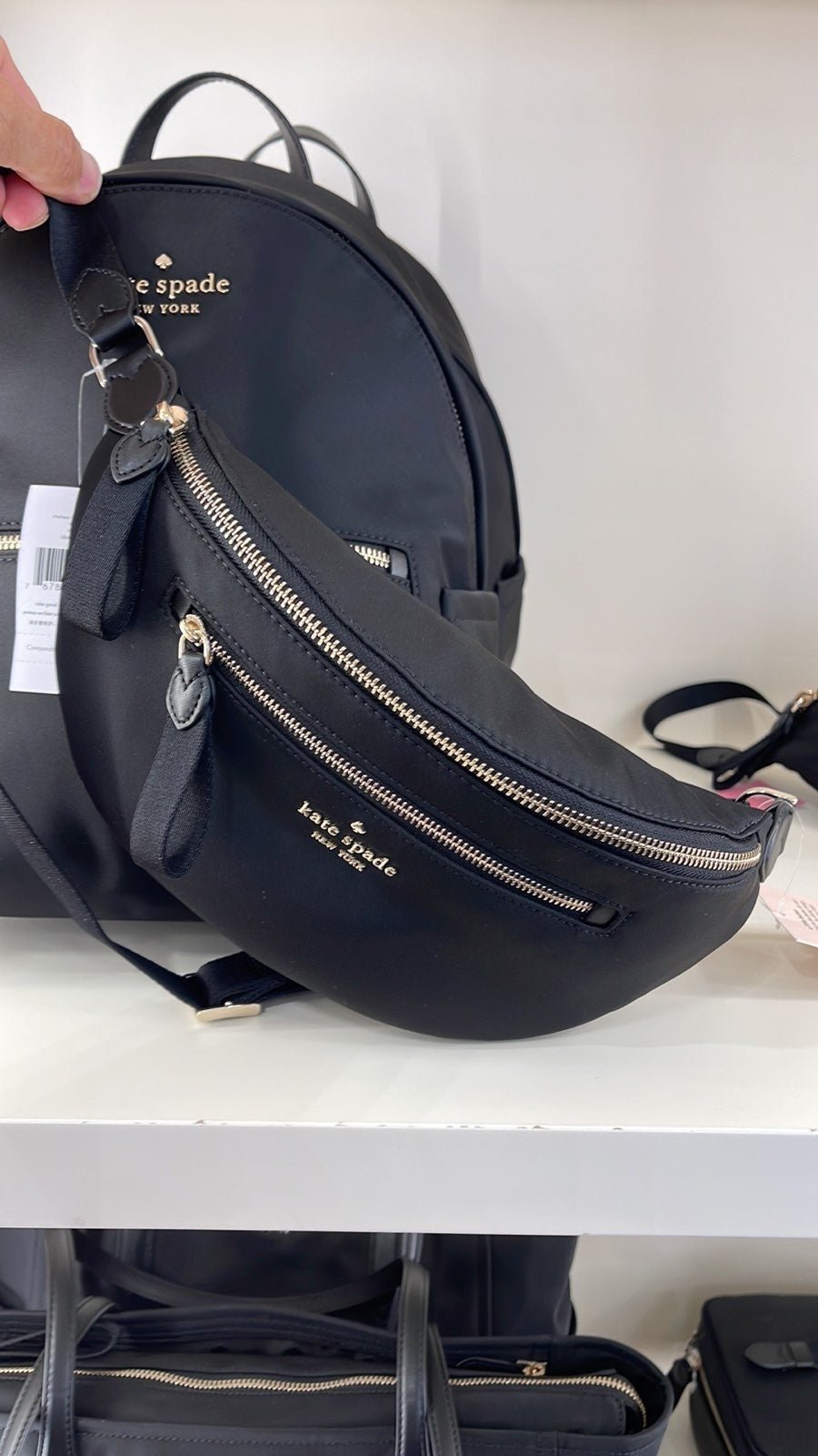 Kate Spade Chelsea Nylon Belt Bag Fanny Pack Black