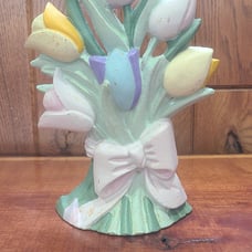 Original Hubley Painted Tulip Doorstop.