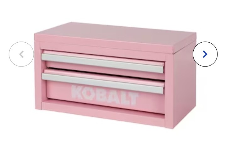 Kobalt Mini 2 Drawer Steel Tool Box Pink New In Box