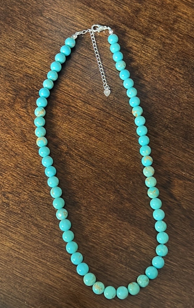 Necklace kingman turquoise AAA 8mm