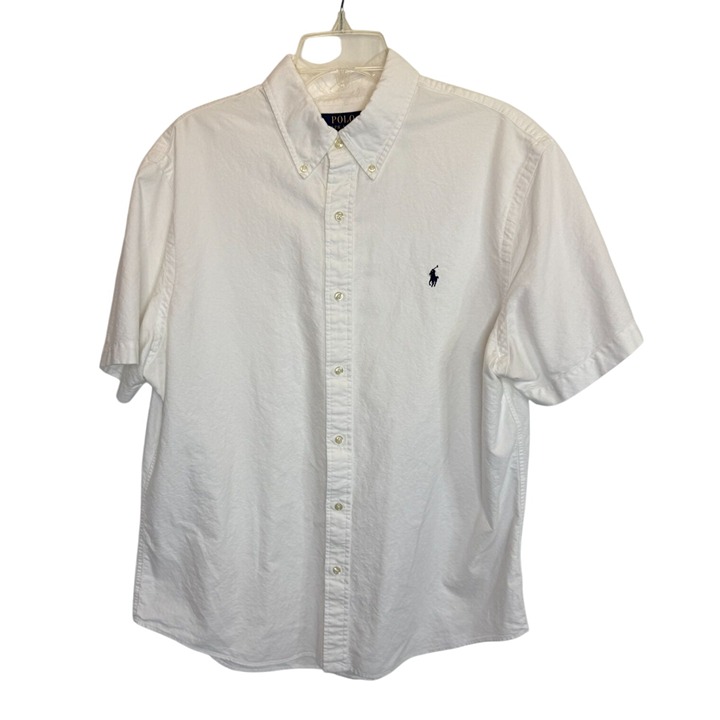 Polo Ralph Lauren White Short Sleeve Button Down Shirt Men’s - Size XL