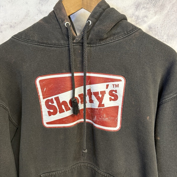 Shortys Skate Hoodie Sweatshirt Mens XL Faded Blue Skateboard Modern