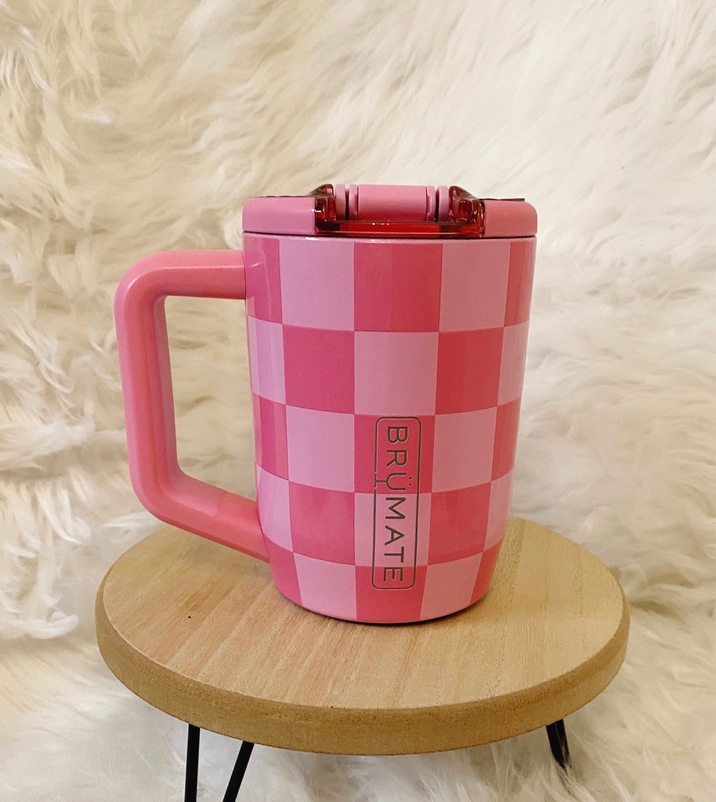 ⭐️Brumate Pink Checker Müv Tumbler 15 Oz (Krista Horton Collab)⭐️
