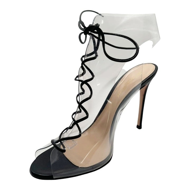 Gianvito Rossi PVC Naked Lace-Up Booties NWOT