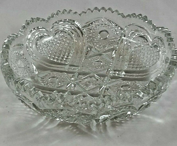IMPERIAL GLASS CO. EAPGS No. 508 (OMN) HOBNAIL SAWTOOTH BOWL