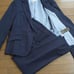 LESTERA Loro Piana Pants Suit, 95% Wool, Size L, Black, Made in Japan.