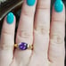 10k checkerboard amethyst ring size 6 3/4. The cut on this is exquisite! Makes i