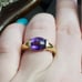 10k checkerboard amethyst ring size 6 3/4. The cut on this is exquisite! Makes i