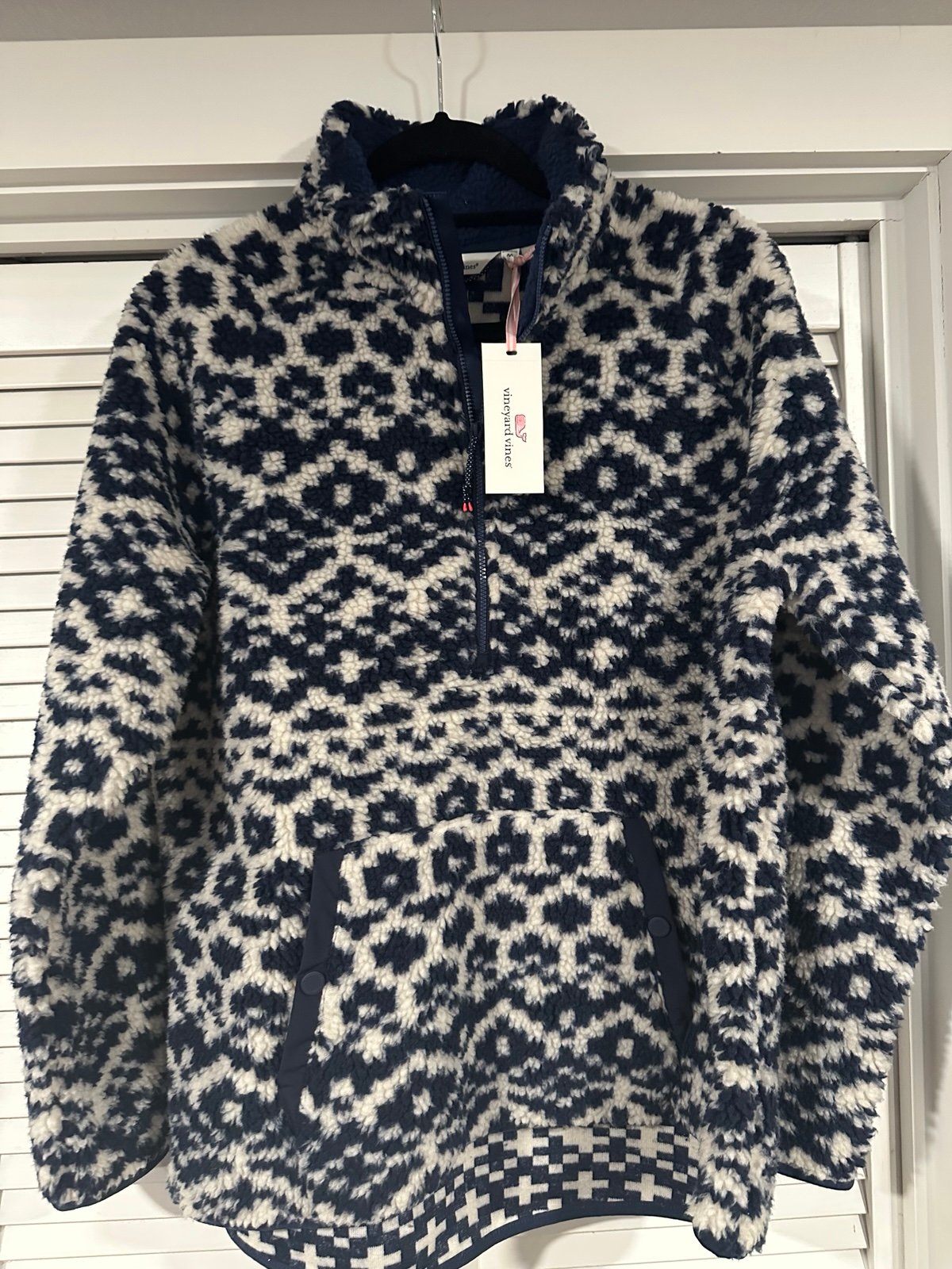NWT Women’s Vineyard Vines Sherpa Fair isle Popover