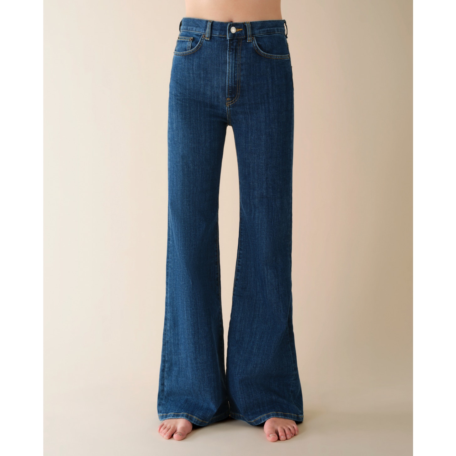 Jeanerica Women's Dark Blue Vintage 95 Super Flair Leg High Rise Jeans 31X34