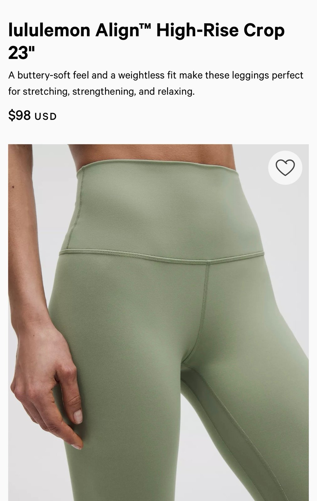 Lululemon Align High Rise Crop