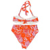 Anthropologie Maeve Women’s M Coral Palms High Waisted Bikini Bathing Suit Set