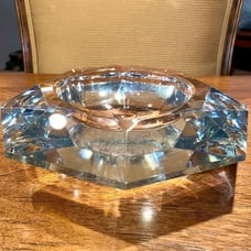 Vintage Val St. Lambert 6-LB Fine Crystalware Octagonal Ashtray