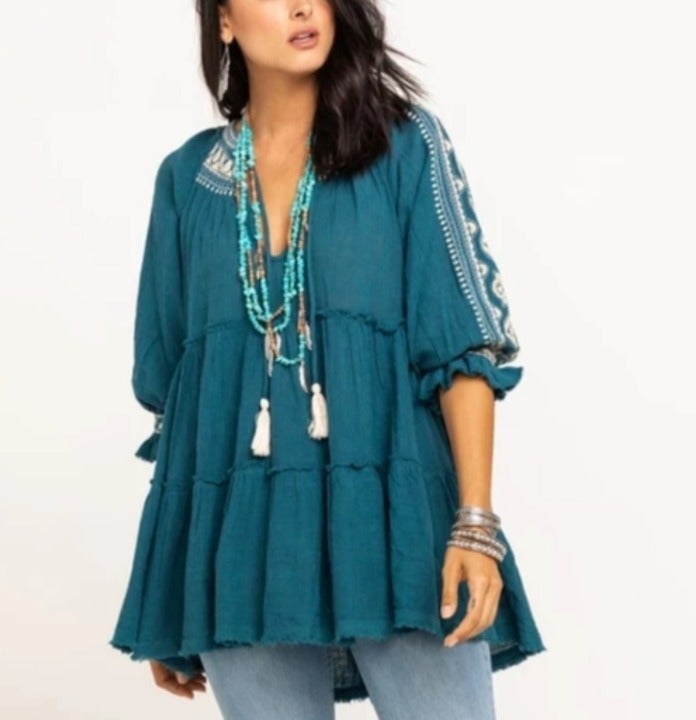 Free People Dreamweaver Embroider Top
