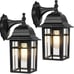 NEW Outdoor Wall Lanterns Waterproof Anti-Rust Aluminum Clear Glass 2 Pack