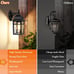 NEW Outdoor Wall Lanterns Waterproof Anti-Rust Aluminum Clear Glass 2 Pack