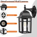 NEW Outdoor Wall Lanterns Waterproof Anti-Rust Aluminum Clear Glass 2 Pack