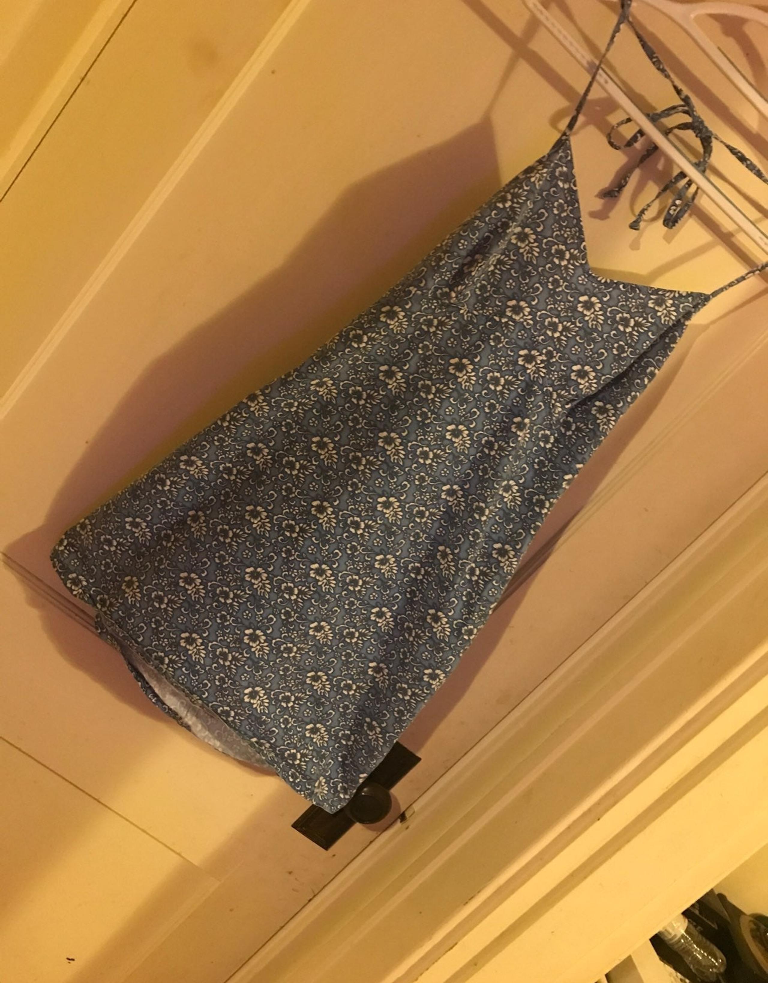 Halter floral mini dress (size S)