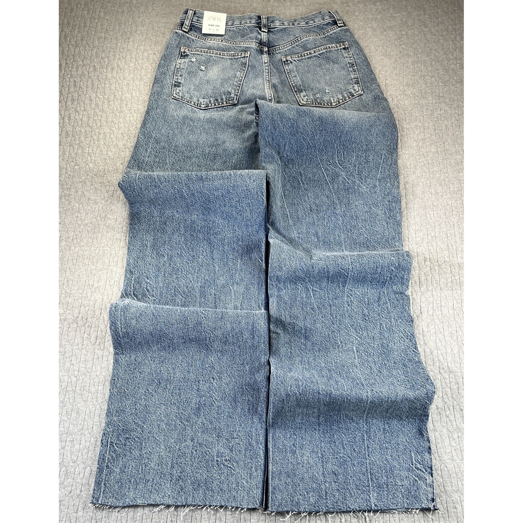 Zara wide leg high-Rise new with tags Women (6/27X33) Hip-Hop grunge Jeans pants