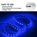 Blue Rope Lights, 110v Flat LED Strip Lights Waterproof Kit - 100 ft.