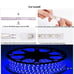 Blue Rope Lights, 110v Flat LED Strip Lights Waterproof Kit - 100 ft.